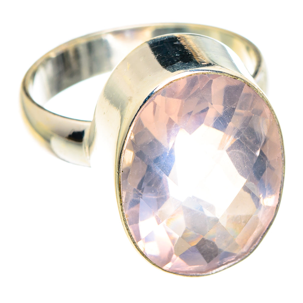 Rose Quartz Rings handcrafted by Ana Silver Co - RING90445