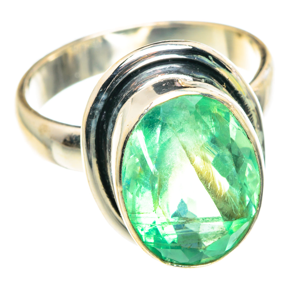 Green Fluorite Rings handcrafted by Ana Silver Co - RING90476