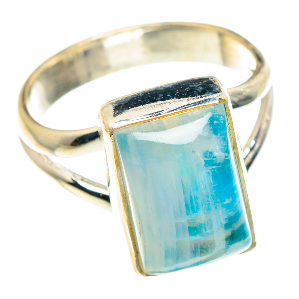 Rainbow Moonstone Rings handcrafted by Ana Silver Co - RING90477