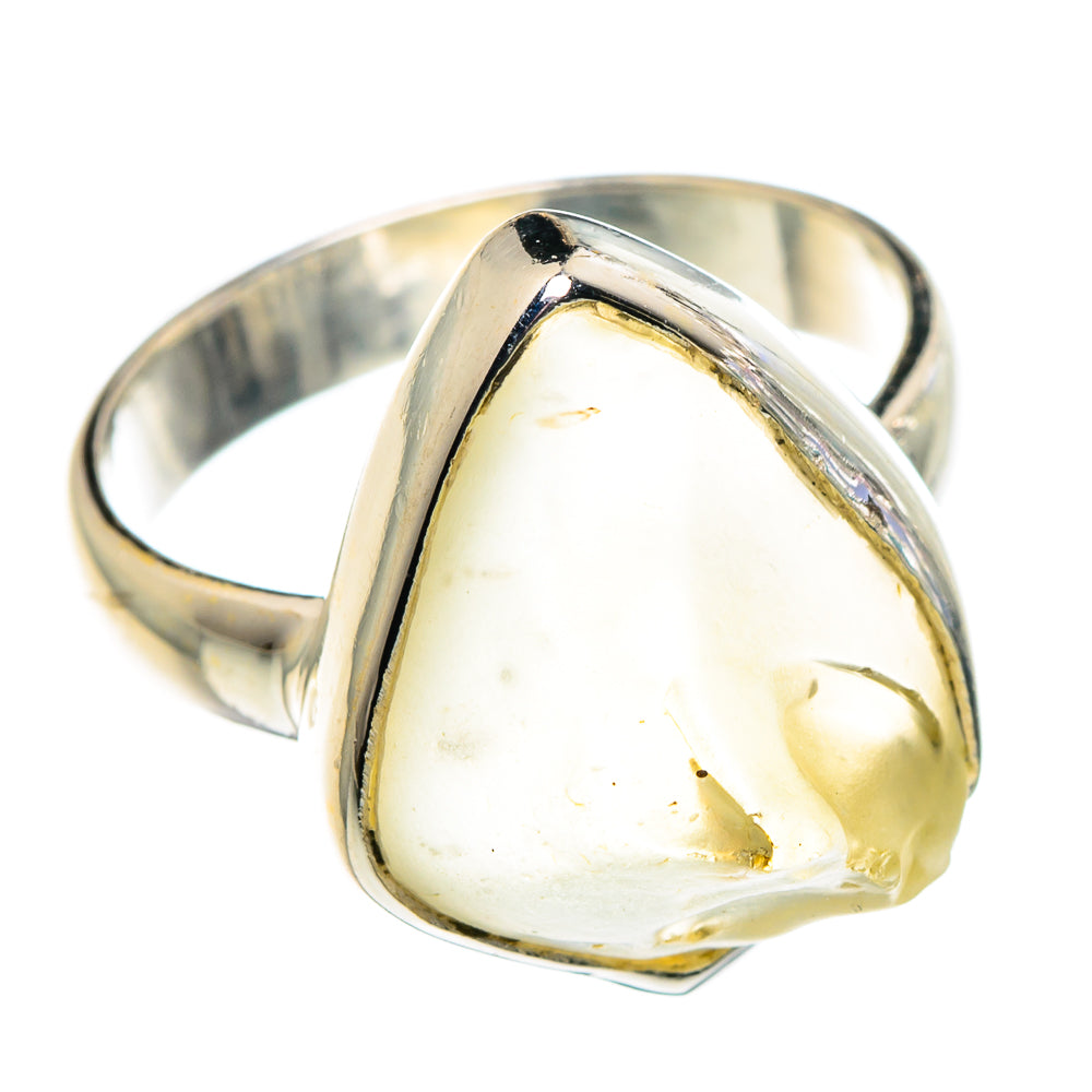 Libyan Desert Glass Rings handcrafted by Ana Silver Co - RING90482