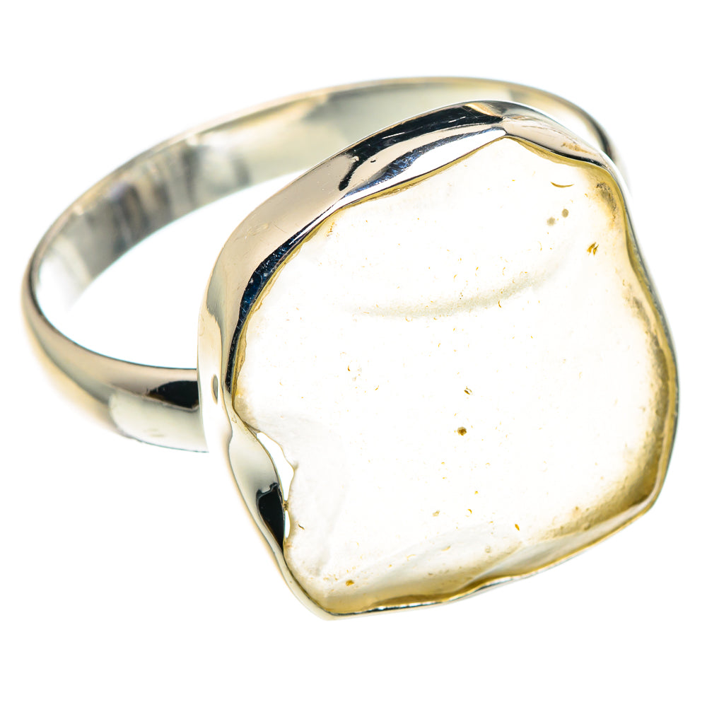 Libyan Desert Glass Rings handcrafted by Ana Silver Co - RING90484 - Photo 2