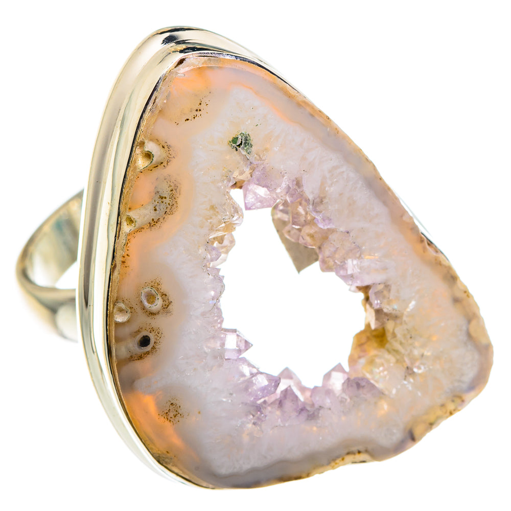 White Geode Slice Rings handcrafted by Ana Silver Co - RING90528
