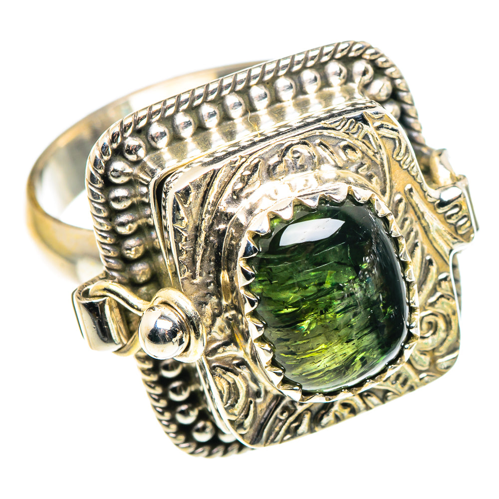 Green Tourmaline Rings handcrafted by Ana Silver Co - RING90550
