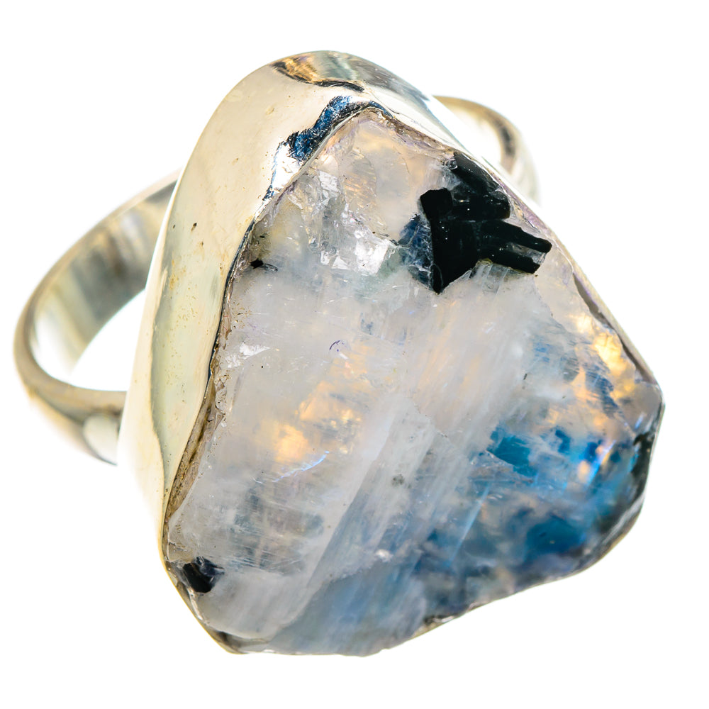 Rainbow Moonstone Rings handcrafted by Ana Silver Co - RING90574