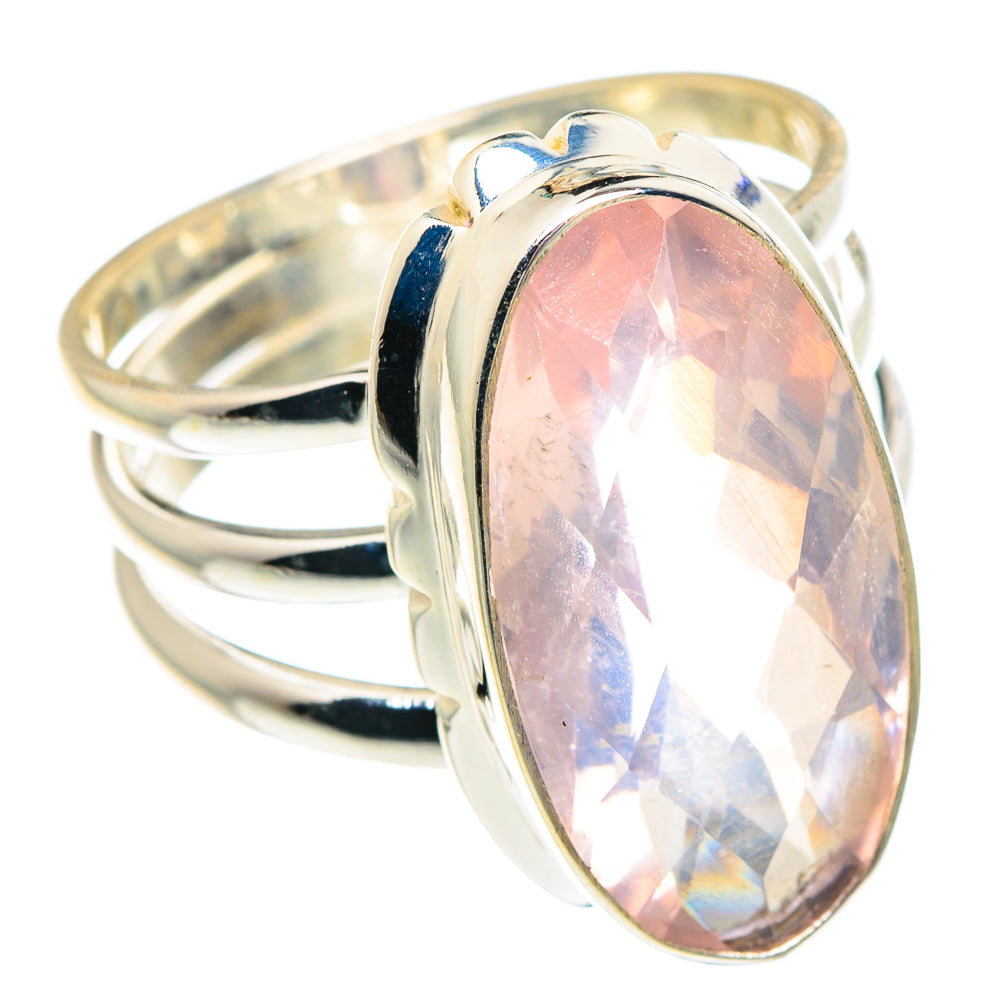 Rose Quartz Rings handcrafted by Ana Silver Co - RING90674