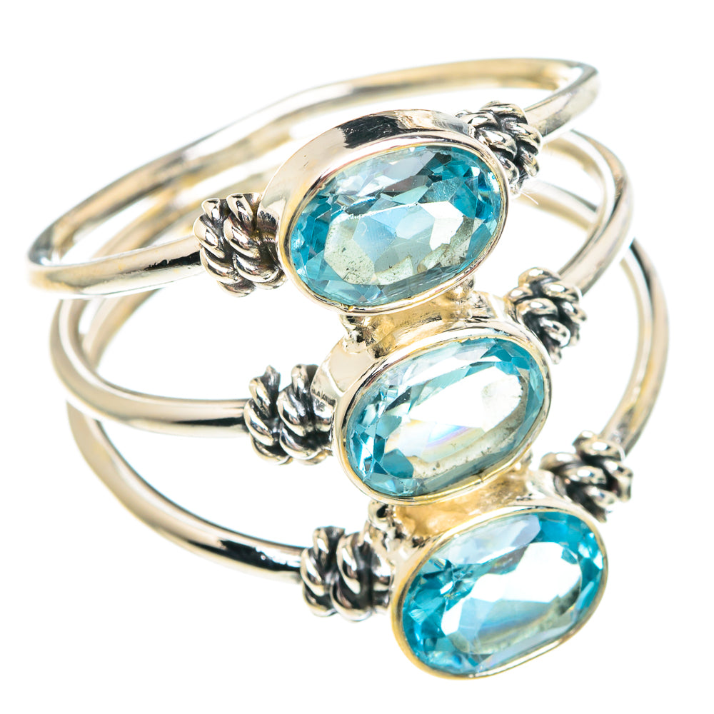 Blue Topaz Rings handcrafted by Ana Silver Co - RING90693