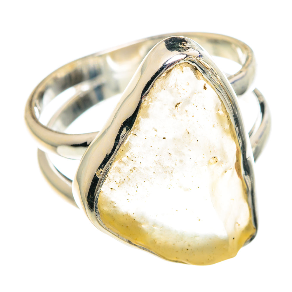 Libyan Desert Glass Rings handcrafted by Ana Silver Co - RING90702 - Photo 2