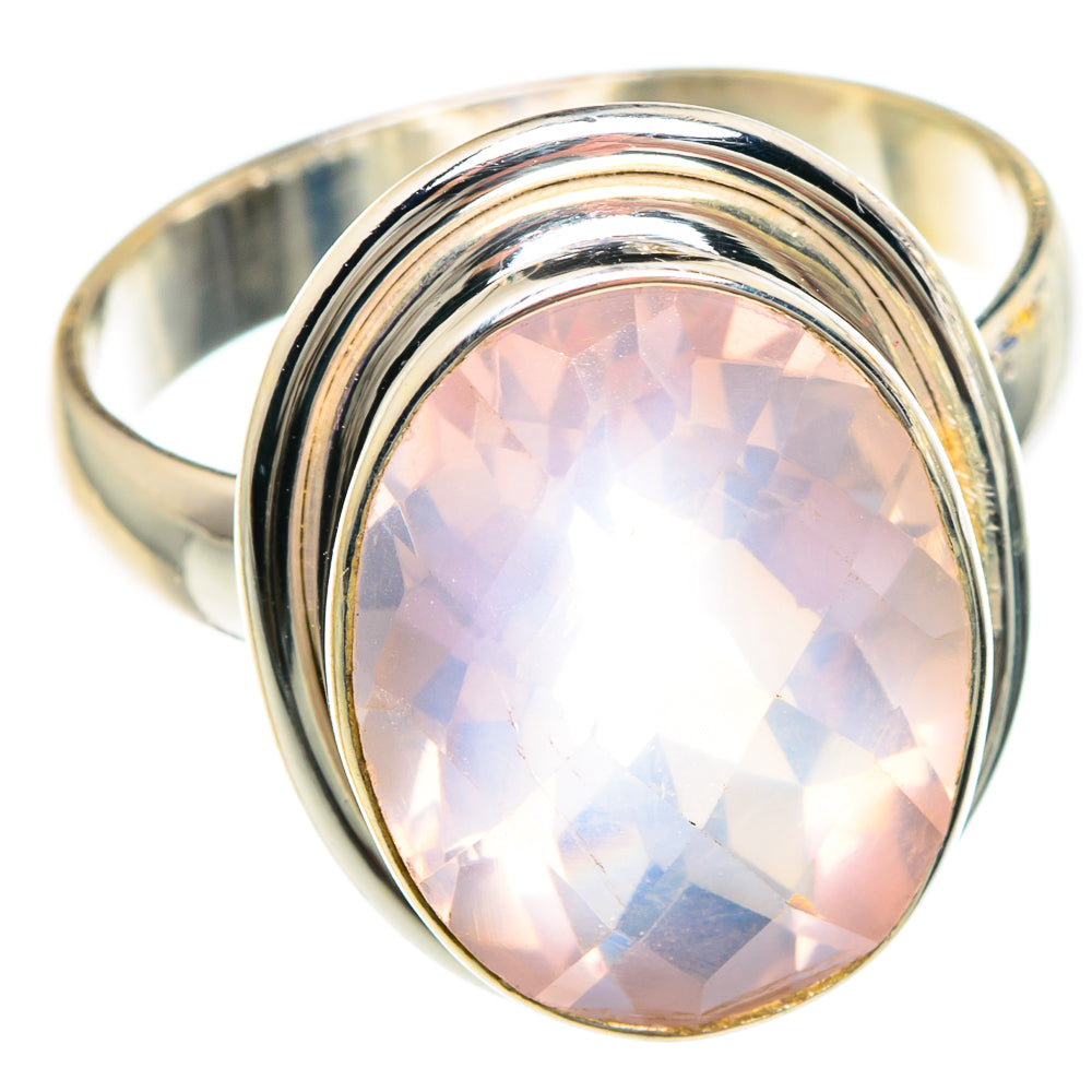 Rose Quartz Rings handcrafted by Ana Silver Co - RING90734