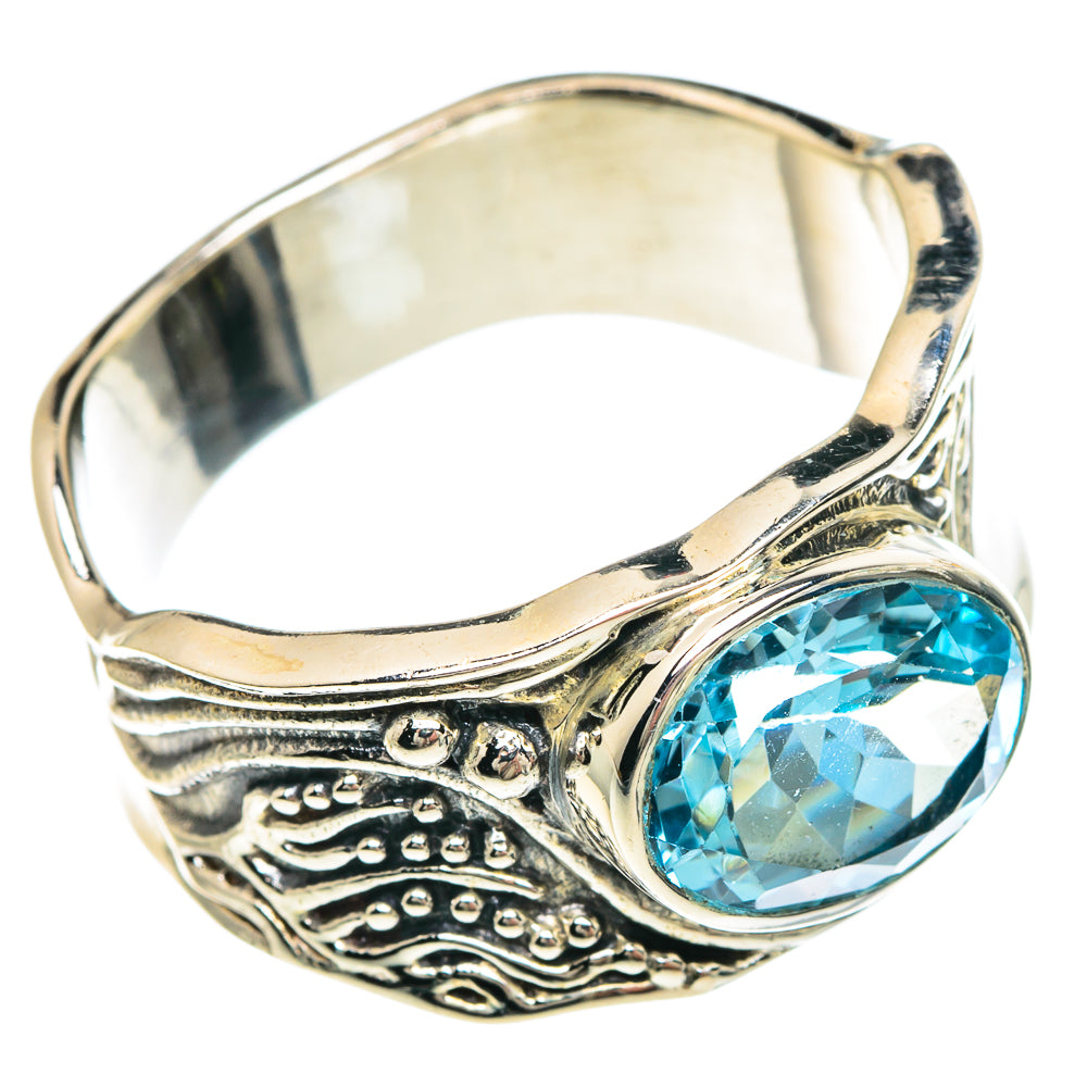 Blue Topaz Rings handcrafted by Ana Silver Co - RING90750