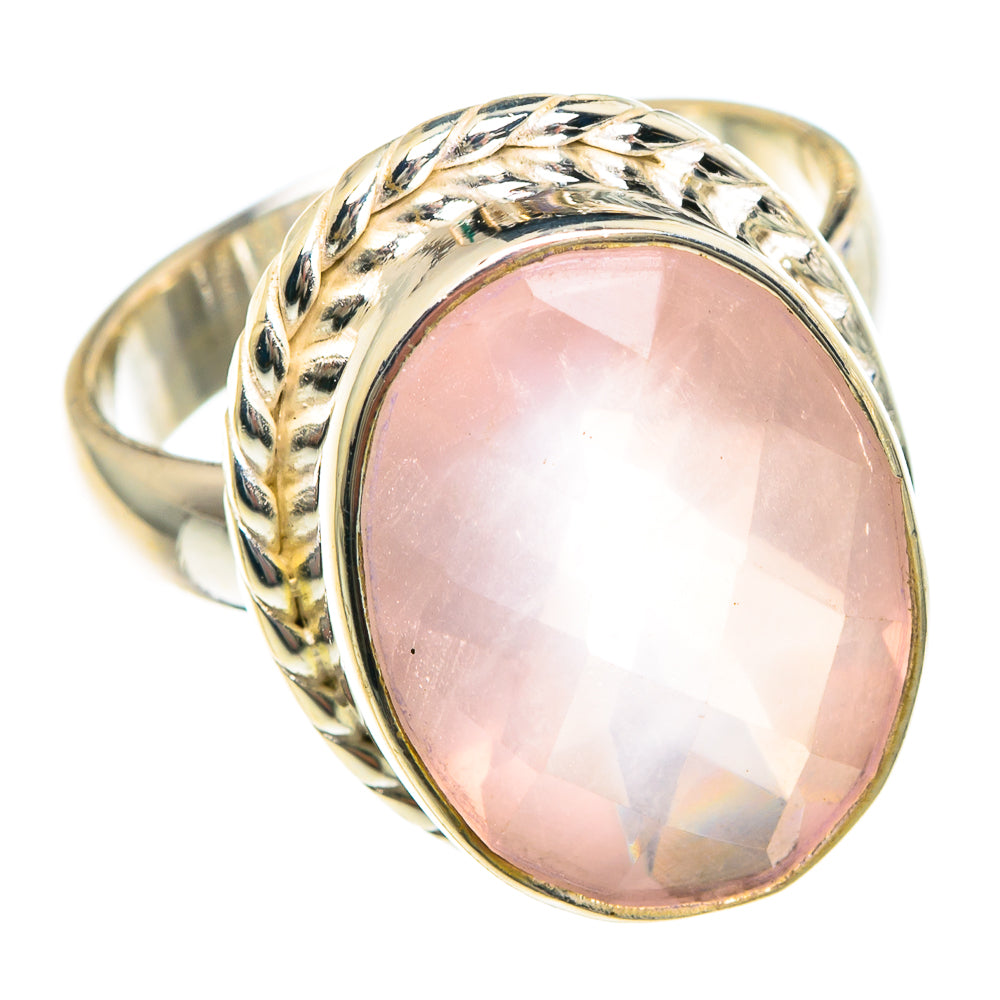 Rose Quartz Rings handcrafted by Ana Silver Co - RING90763