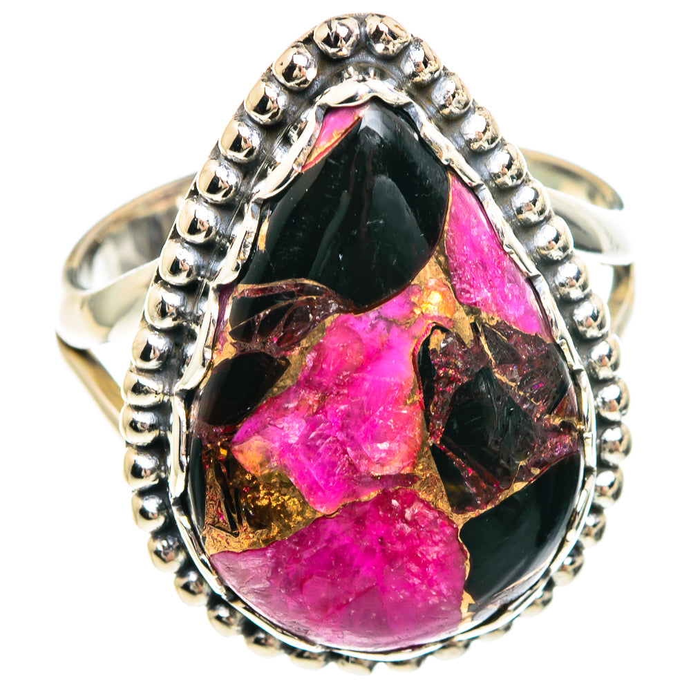 Purple Copper Composite Turquoise Rings handcrafted by Ana Silver Co - RING90790
