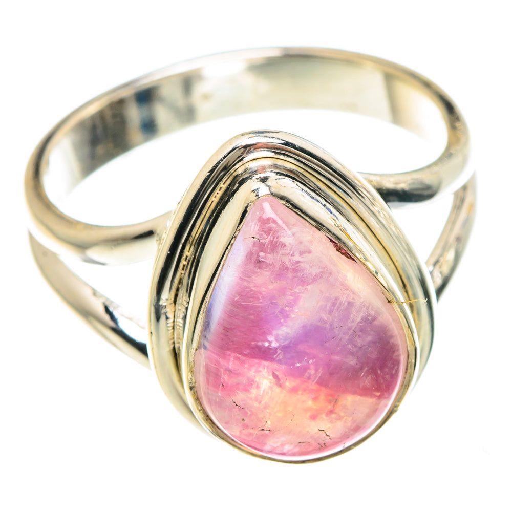 Pink Moonstone Rings handcrafted by Ana Silver Co - RING90791