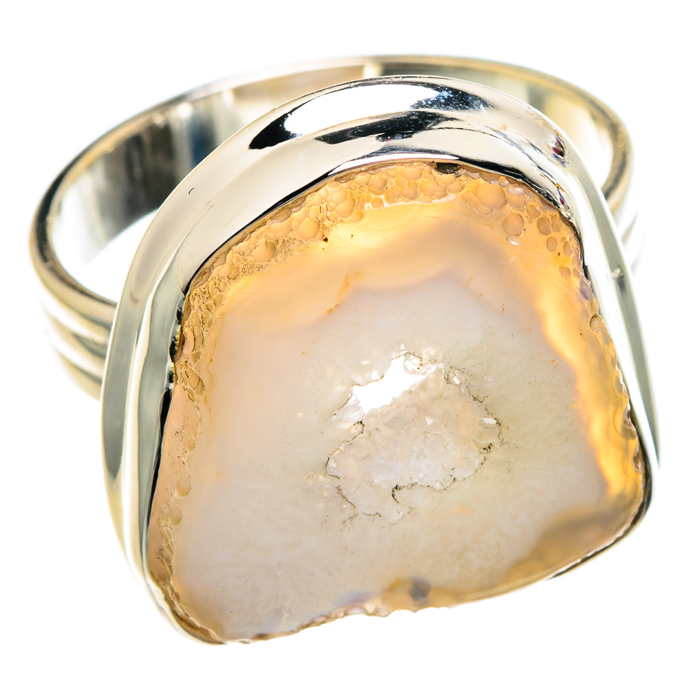 White Geode Slice Rings handcrafted by Ana Silver Co - RING90802 - Photo 2