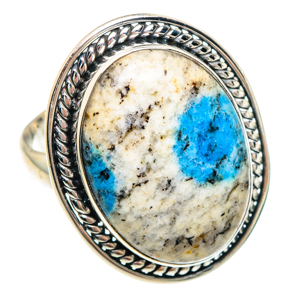 K2 Blue Azurite Rings handcrafted by Ana Silver Co - RING90806 - Photo 2