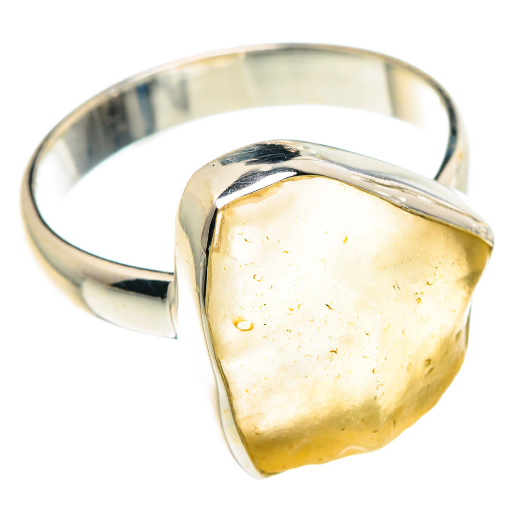Libyan Desert Glass Rings handcrafted by Ana Silver Co - RING90818 - Photo 2