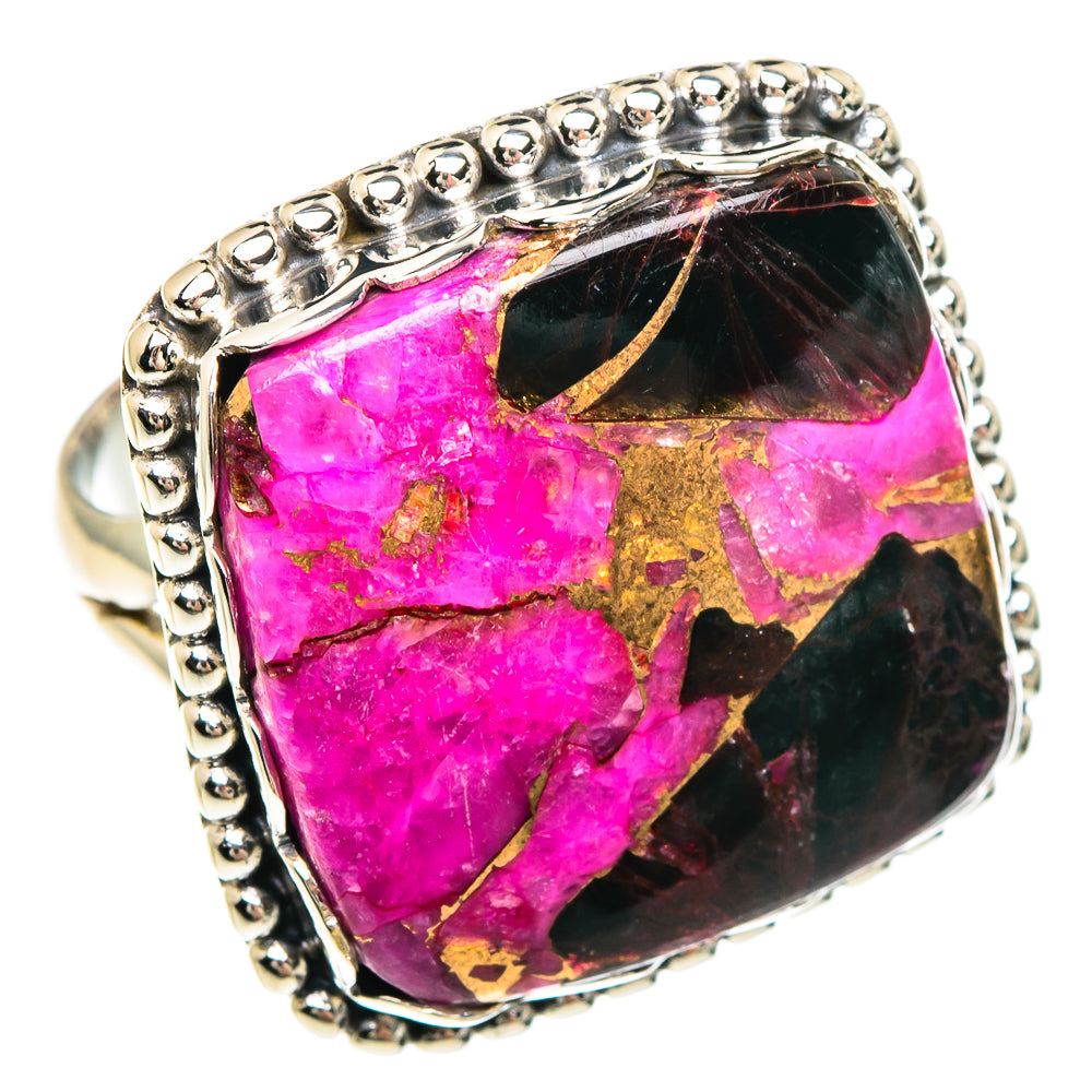 Purple Copper Composite Turquoise Rings handcrafted by Ana Silver Co - RING90824