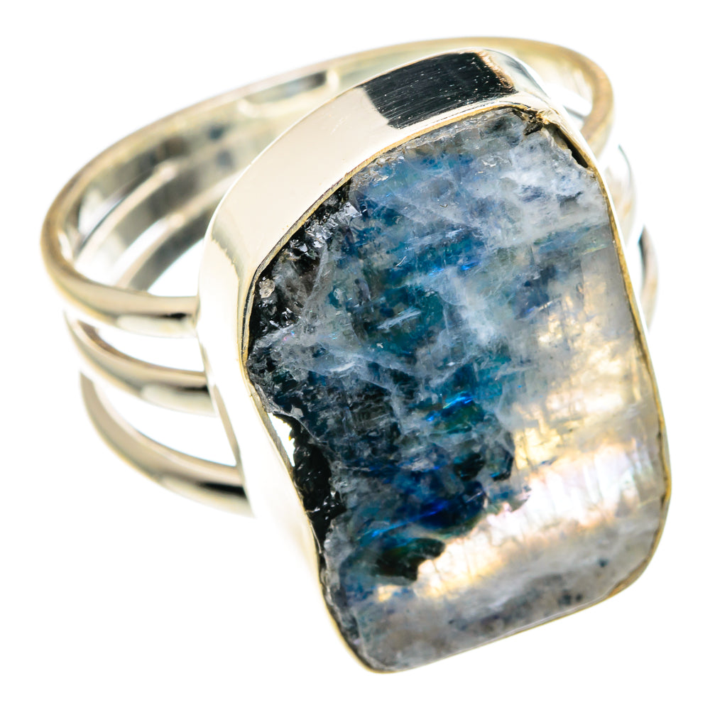 Rainbow Moonstone Rings handcrafted by Ana Silver Co - RING90833