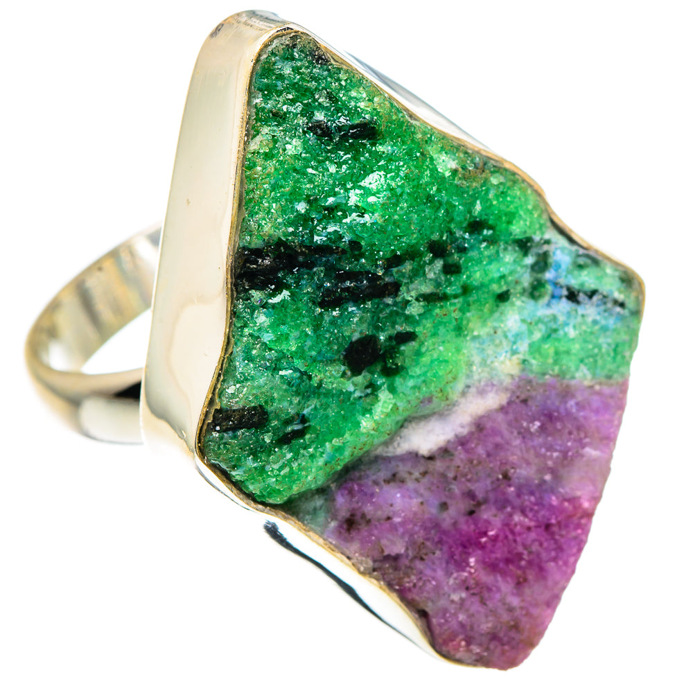 Ruby Zoisite Rings handcrafted by Ana Silver Co - RING90844 - Photo 2