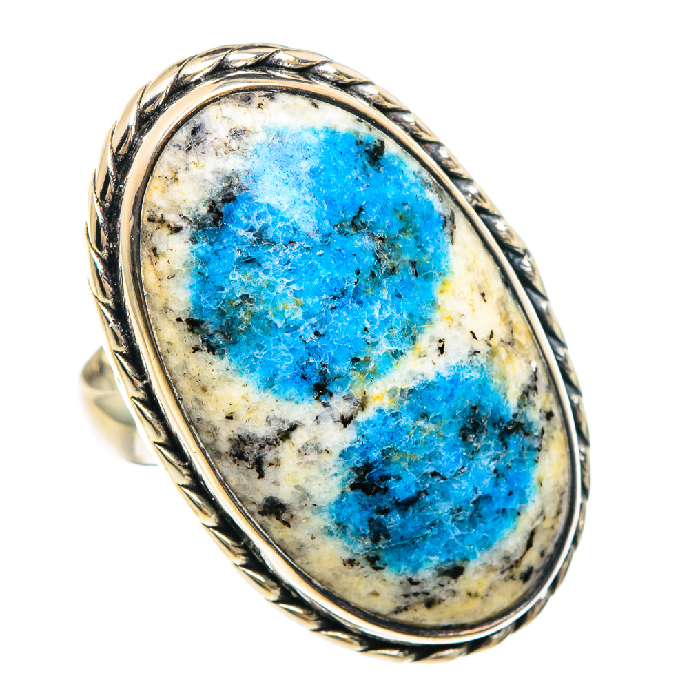 K2 Blue Azurite Rings handcrafted by Ana Silver Co - RING90846