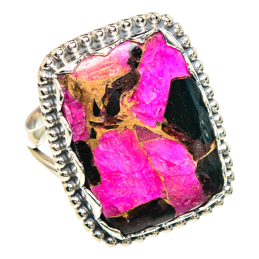Purple Copper Composite Turquoise Rings handcrafted by Ana Silver Co - RING90879