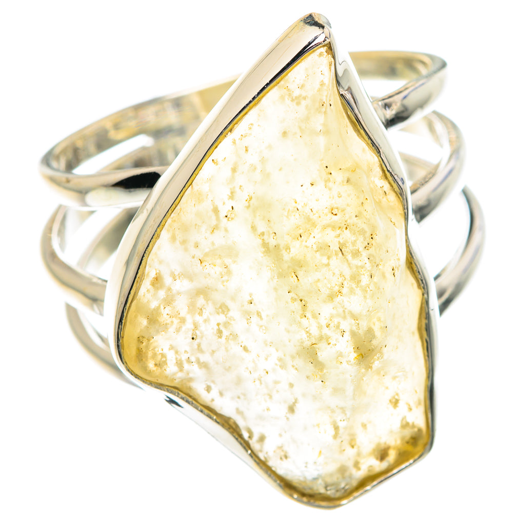 Libyan Desert Glass Rings handcrafted by Ana Silver Co - RING90931