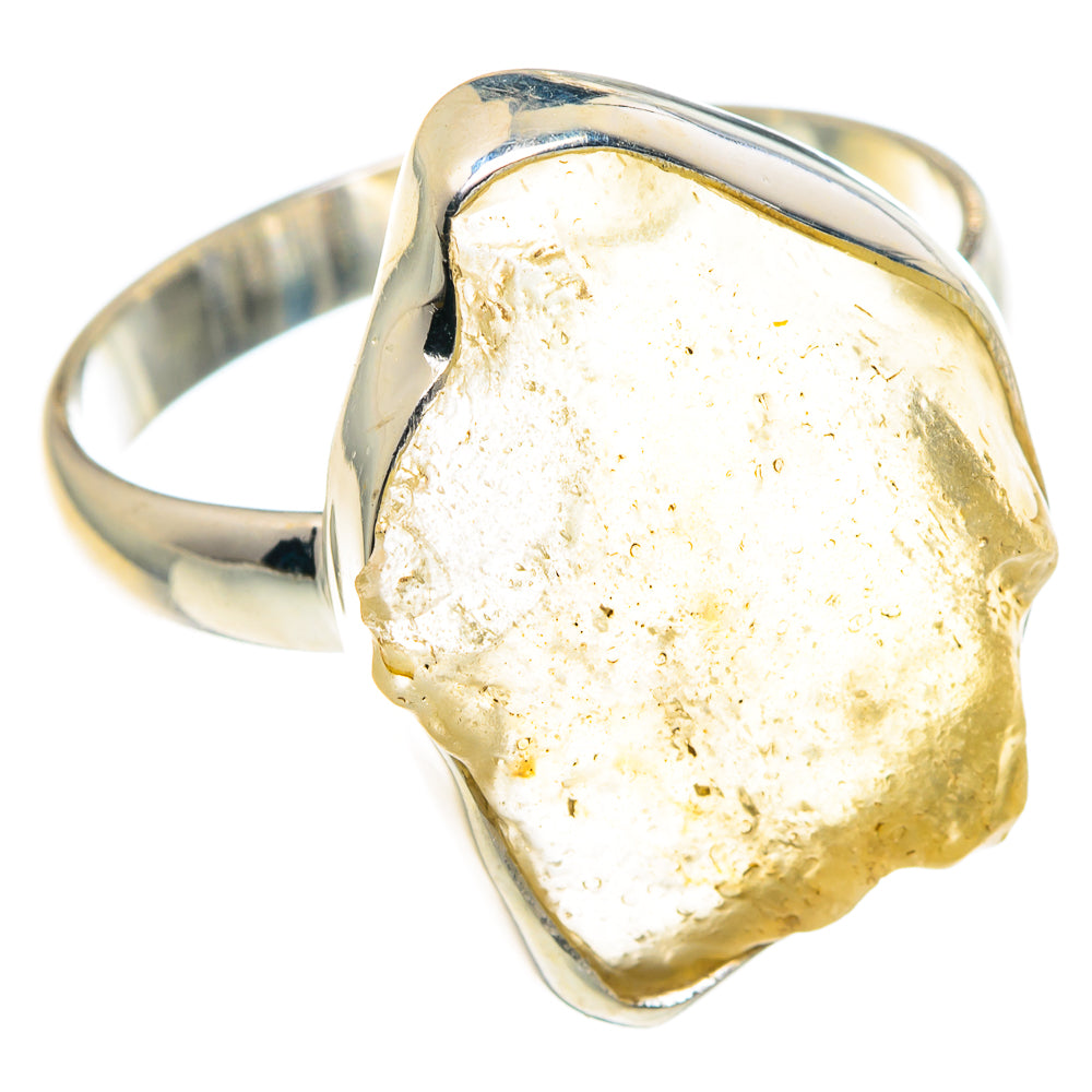 Libyan Desert Glass Rings handcrafted by Ana Silver Co - RING90970 - Photo 2