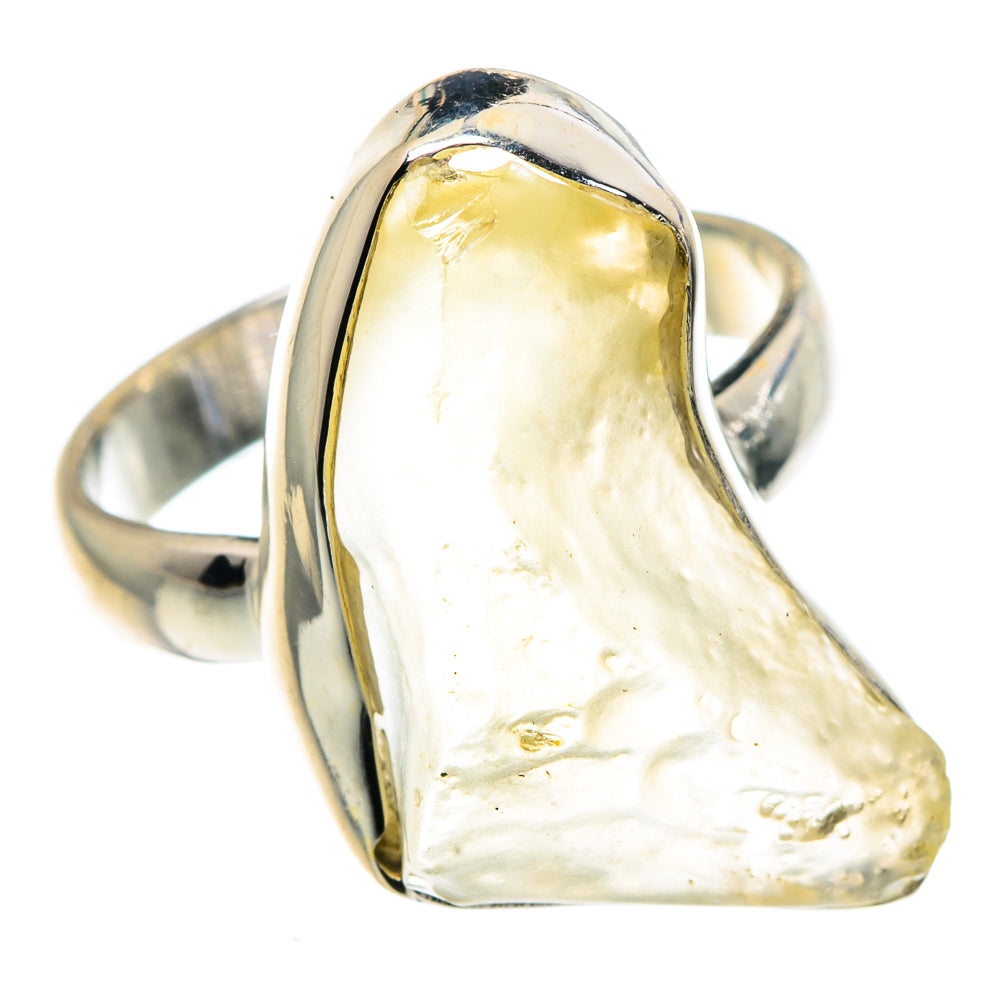Libyan Desert Glass Rings handcrafted by Ana Silver Co - RING90971 - Photo 2