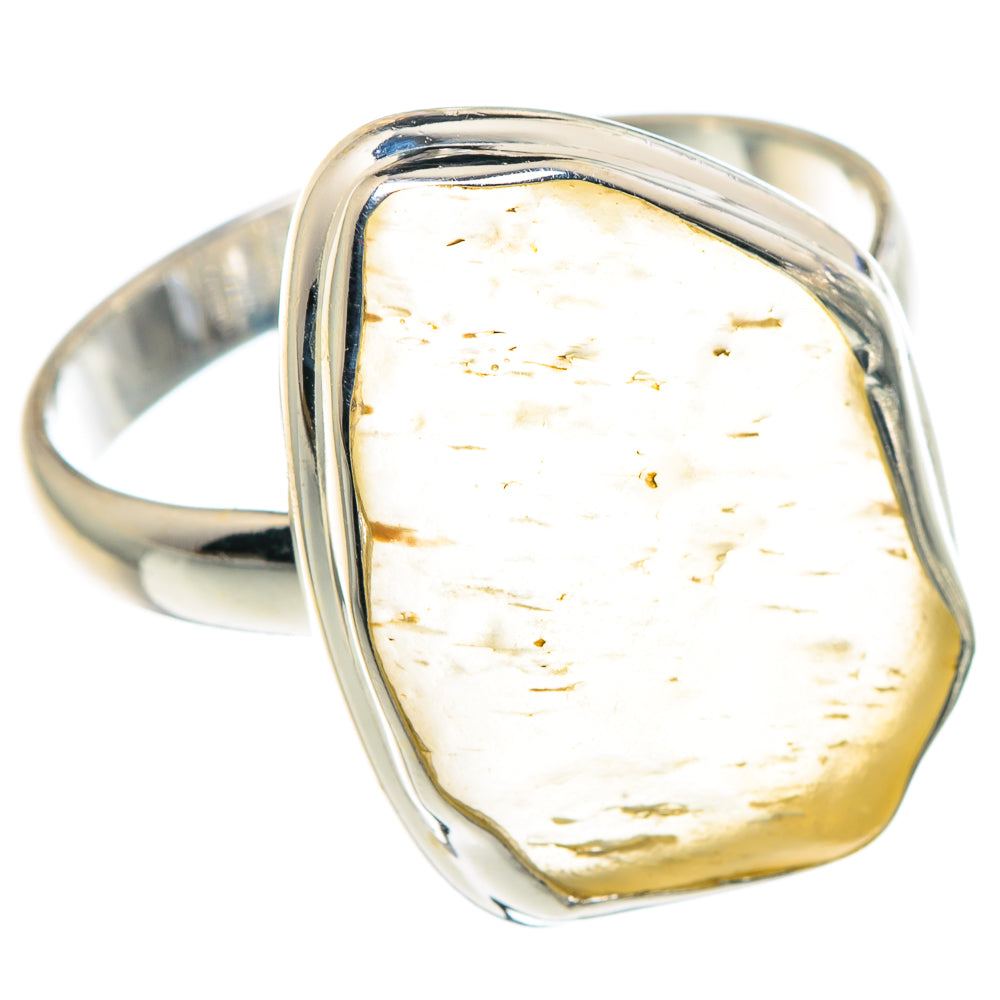 Libyan Desert Glass Rings handcrafted by Ana Silver Co - RING91005 - Photo 2