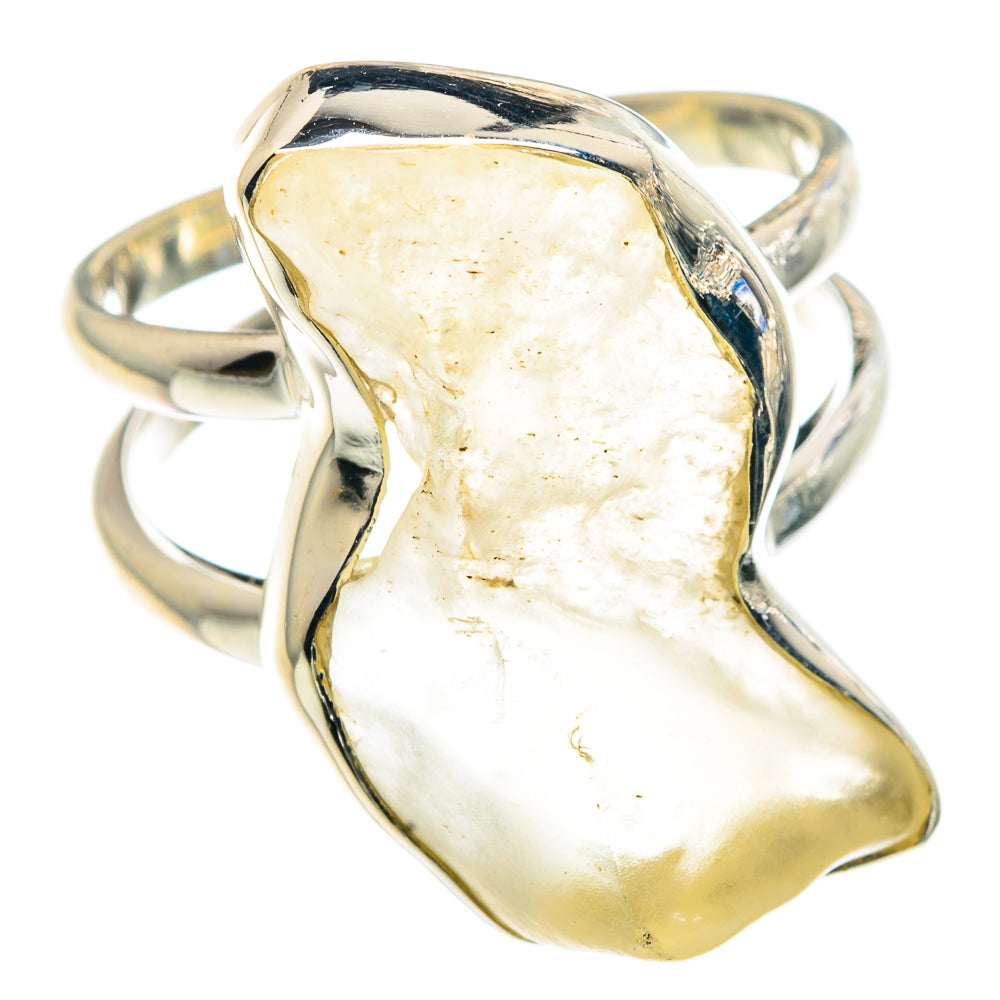 Libyan Desert Glass Rings handcrafted by Ana Silver Co - RING91045
