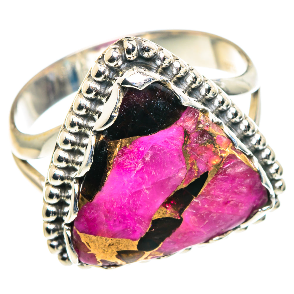 Purple Copper Composite Turquoise Rings handcrafted by Ana Silver Co - RING91049