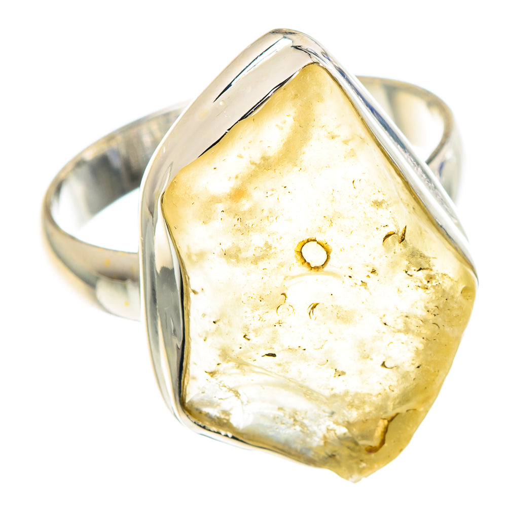 Libyan Desert Glass Rings handcrafted by Ana Silver Co - RING91081 - Photo 2