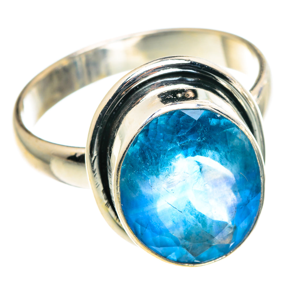 Blue Fluorite Rings handcrafted by Ana Silver Co - RING91099