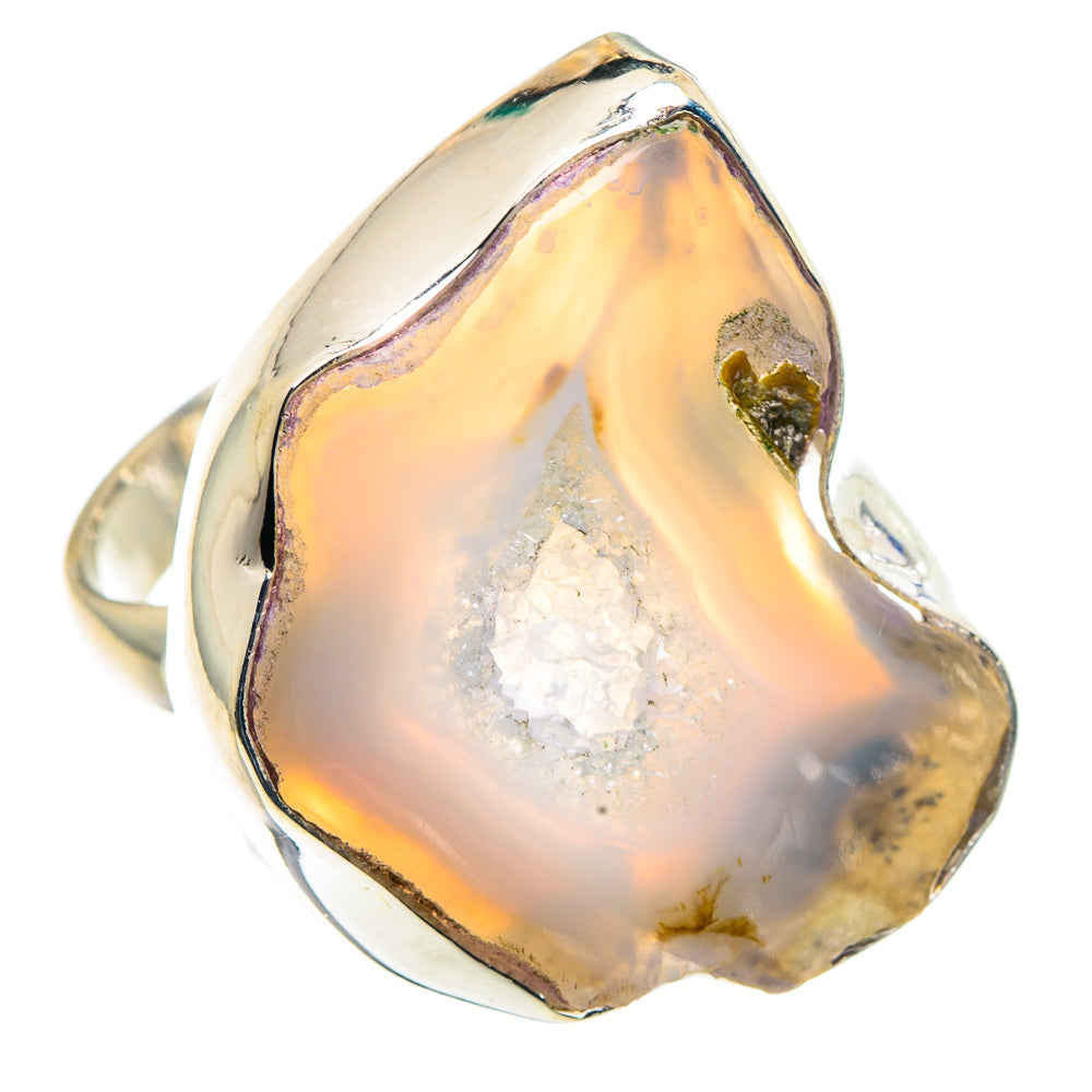 White Geode Slice Rings handcrafted by Ana Silver Co - RING91137 - Photo 2