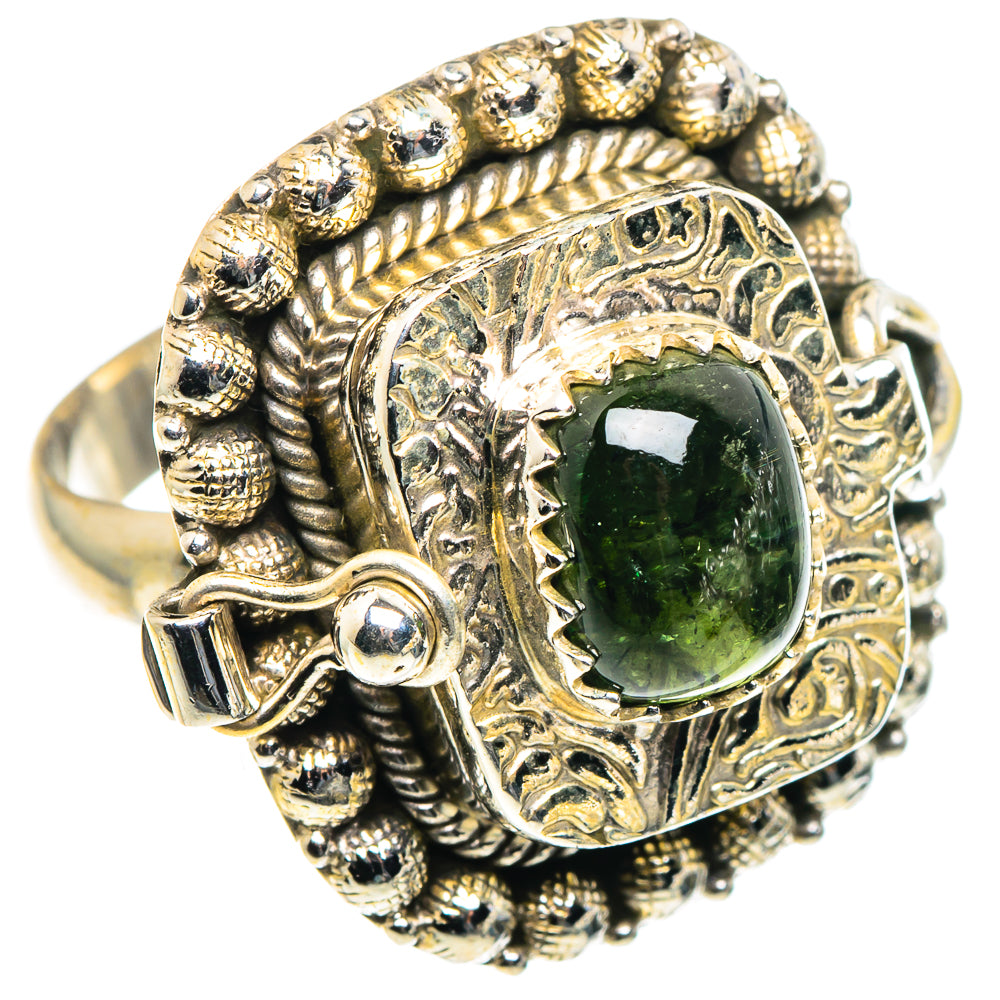 Green Tourmaline Rings handcrafted by Ana Silver Co - RING91165
