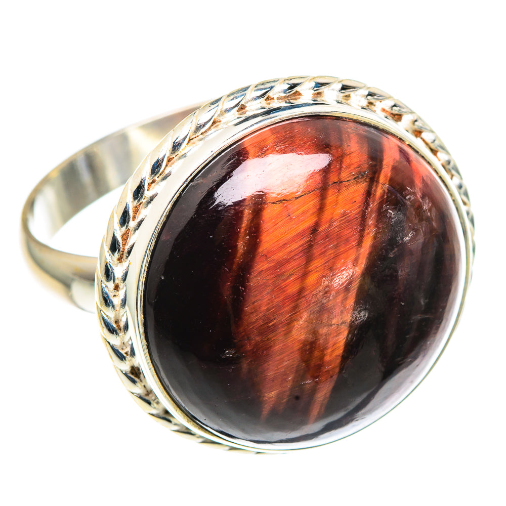 Red Tiger Eye Rings handcrafted by Ana Silver Co - RING91175