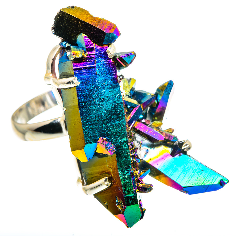 Titanium Sunshine Druzy Rings handcrafted by Ana Silver Co - RING91197