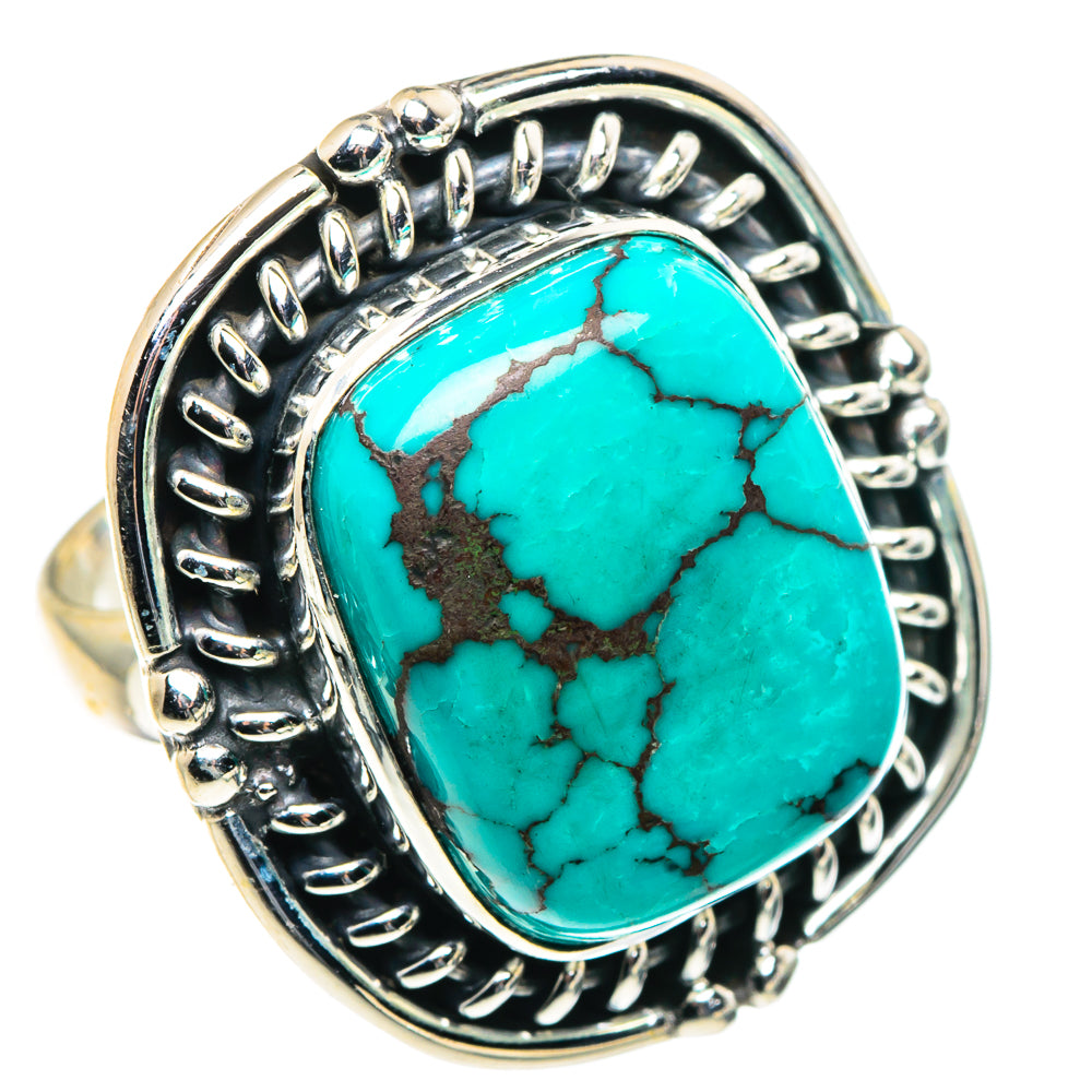 Tibetan Turquoise Rings handcrafted by Ana Silver Co - RING91201