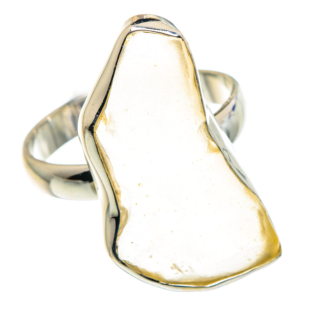Libyan Desert Glass Rings handcrafted by Ana Silver Co - RING91226