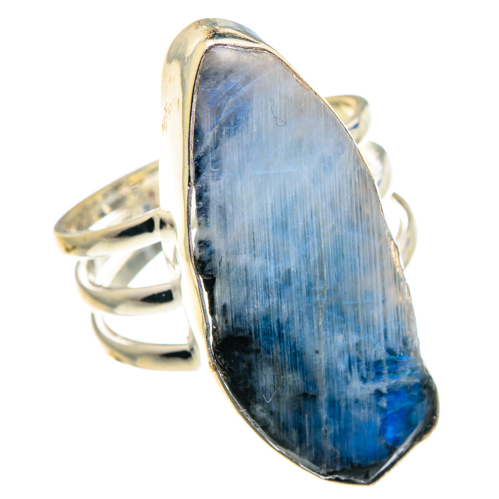 Rainbow Moonstone Rings handcrafted by Ana Silver Co - RING91237