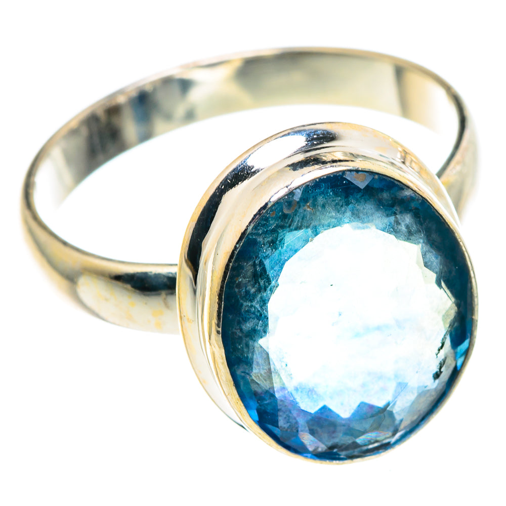 Blue Fluorite Rings handcrafted by Ana Silver Co - RING91324