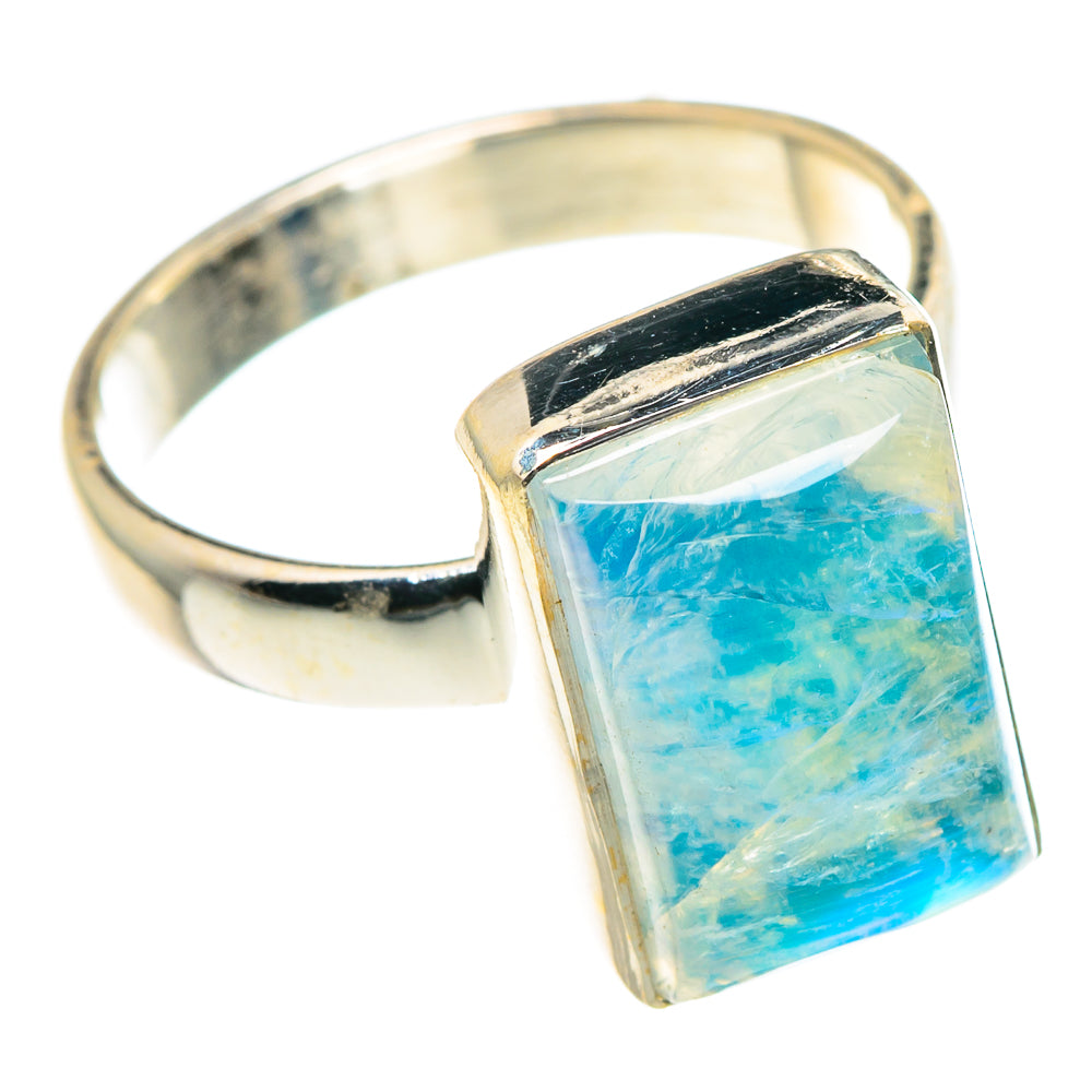 Rainbow Moonstone Rings handcrafted by Ana Silver Co - RING91380