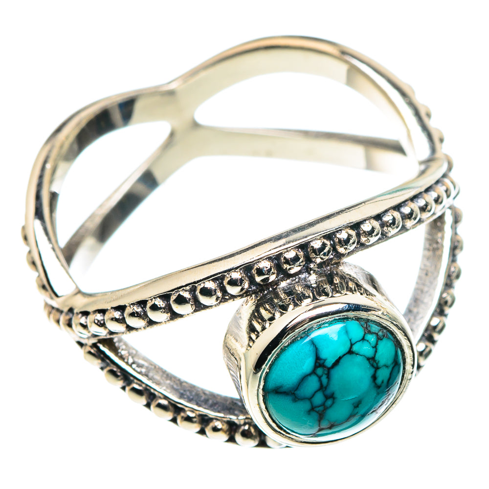 Tibetan Turquoise Rings handcrafted by Ana Silver Co - RING91402