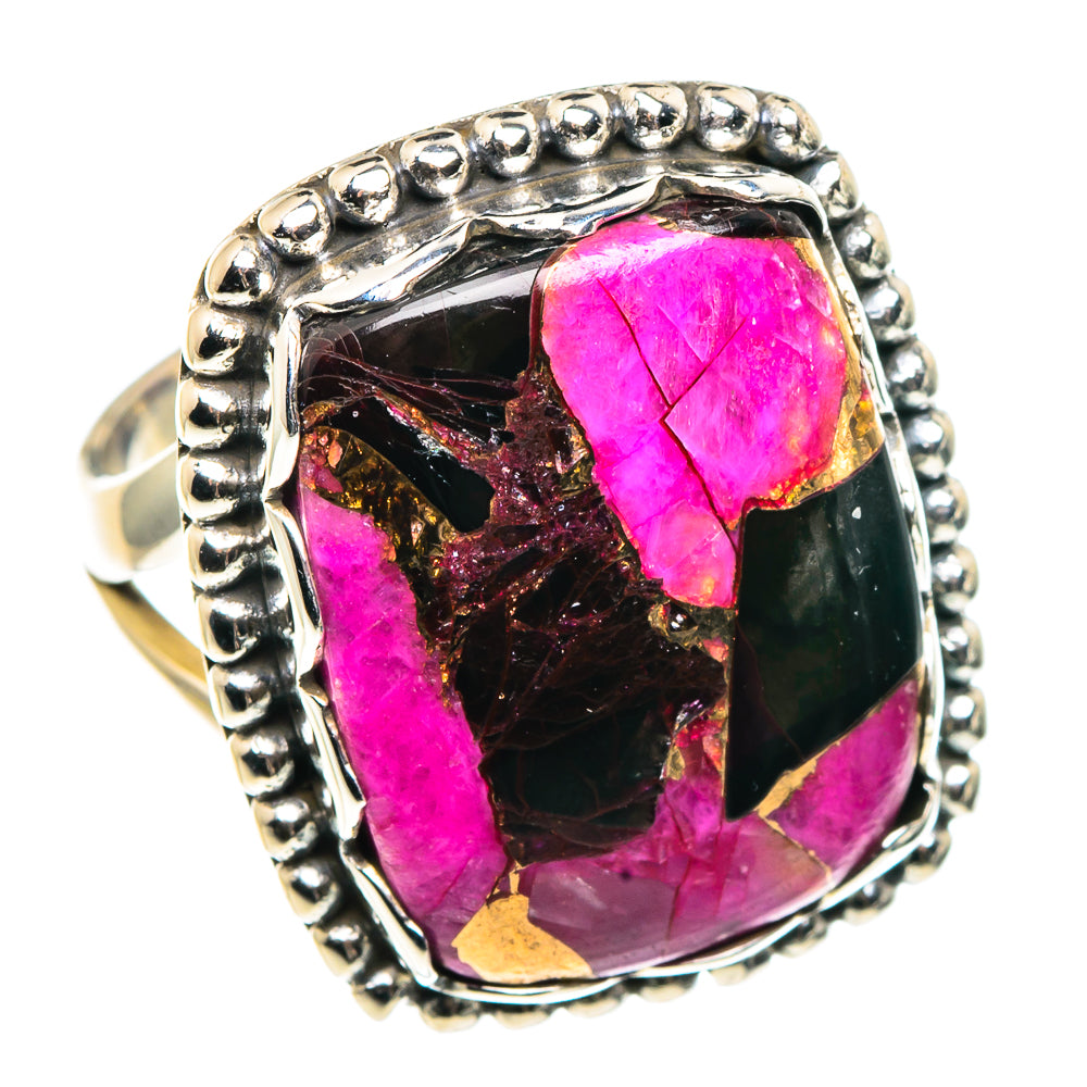 Purple Copper Composite Turquoise Rings handcrafted by Ana Silver Co - RING91413