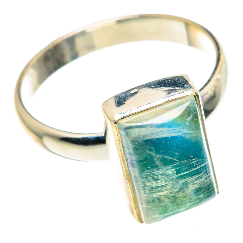 Green Moonstone Rings handcrafted by Ana Silver Co - RING91455