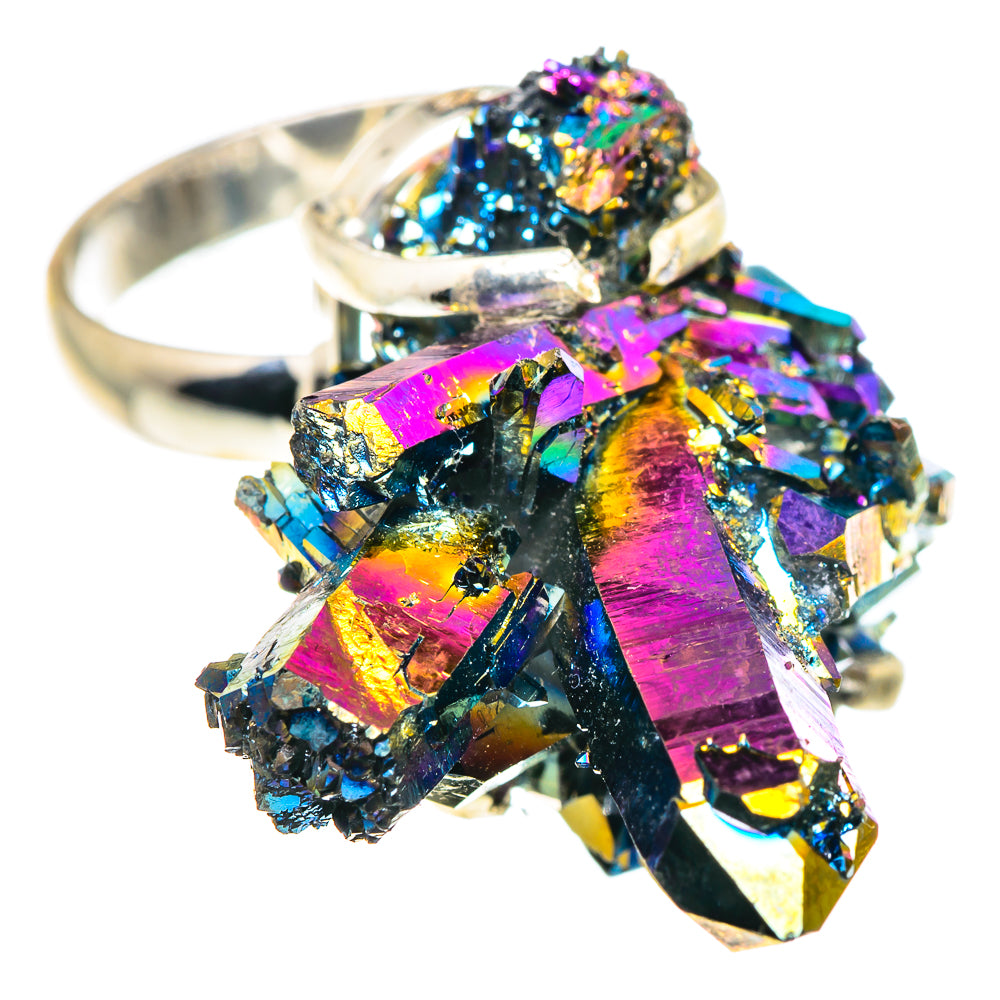 Titanium Sunshine Druzy Rings handcrafted by Ana Silver Co - RING91565