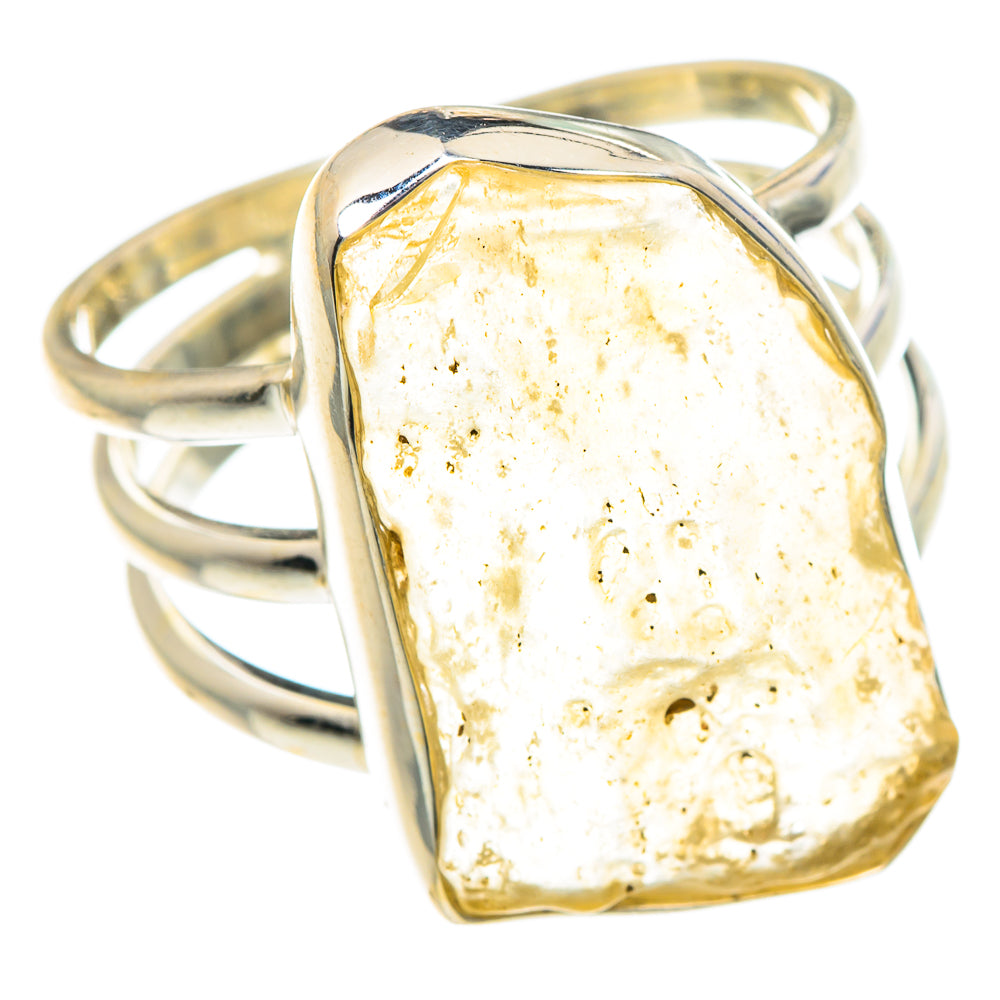 Libyan Desert Glass Rings handcrafted by Ana Silver Co - RING91702 - Photo 2