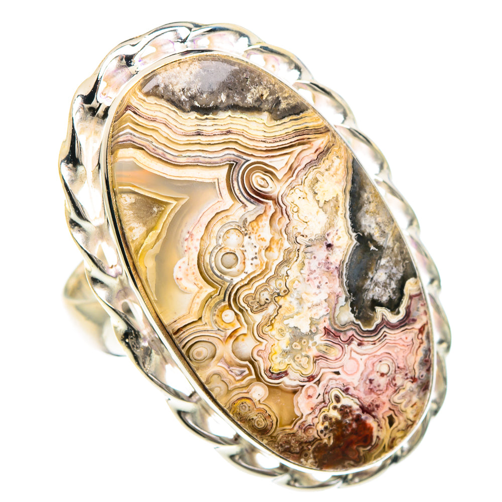 Crazy Lace Agate Rings handcrafted by Ana Silver Co - RING91771