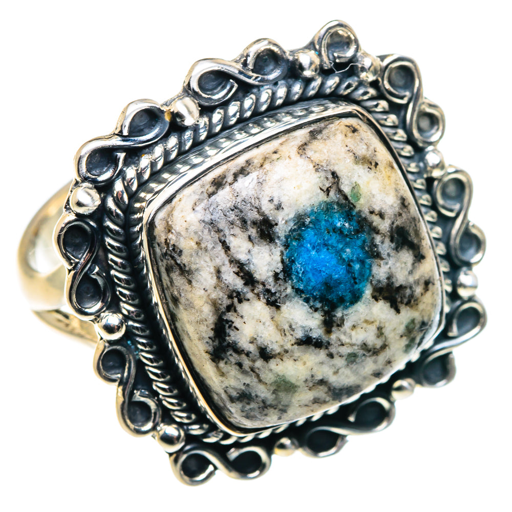 K2 Blue Azurite Rings handcrafted by Ana Silver Co - RING91811 - Photo 2