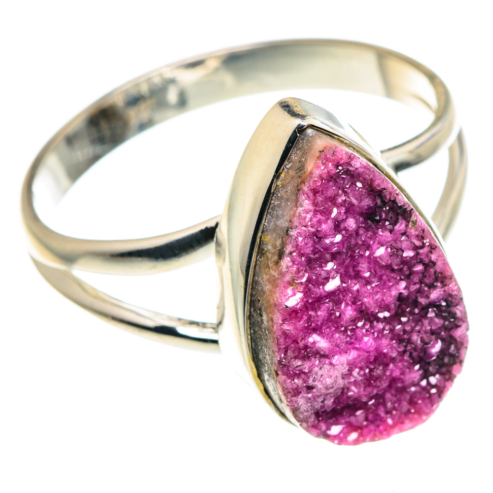 Cobalto Calcite Druzy Rings handcrafted by Ana Silver Co - RING91822