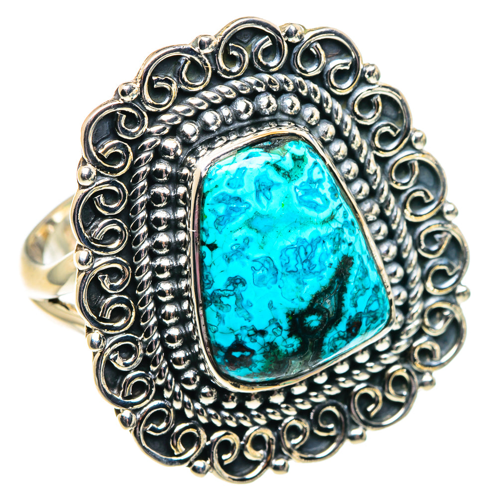 Shattuckite Rings handcrafted by Ana Silver Co - RING91836 - Photo 2